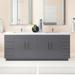 Orren Ellis Irline 84" Double Bathroom Vanity Set Plastic in Gray | 35.5 H x 84 W x 19.69 D in | Wayfair AC5D49F0C3184FD0ADFB51159EA8ACC2