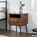 George Oliver Daxxton 1 - Drawer Iron Nightstand Wood/Metal in Brown | 21.7 H x 15.7 W x 11.8 D in | Wayfair 4BEFFCBB85084C41A95CF6514C5AF968