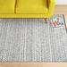 Gray 48 x 0.25 in Area Rug - Union Rustic Kallye Chevron Striped Flatweave Ivory/Light Indoor/Outdoor P.E.T. Area Rug Recycled P.E.T./Cotton | Wayfair