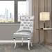 Rosdorf Park Berkan Tufted Velvet Wingback Parsons Chair Upholstered/Velvet in Gray | 41.7 H x 21.6 W x 21.6 D in | Wayfair