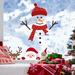 The Holiday Aisle® Peeking Santa & Rudolph Wall Decal in Black/Blue/Red | 41 H x 49 W in | Wayfair 8814086407A14674AFA16A928E886BCA