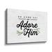 Trinx Oh Come Let Us Adore Him - Textual Art on Canvas Metal in Black | 24 H x 32 W x 2 D in | Wayfair 40B20BB7111744ECAA5BC6D898FBEF50