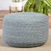 Joss & Main Dalenna Outdoor Ottoman w/ Cushion, Polyester in Gray | 12 H x 18 W x 18 D in | Wayfair BB1D1D25186B4791AF64D3E18C0781FE