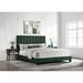 Mercury Row® Briaroaks Queen Upholstered Platform 3 Piece Bedroom Set Upholstered, Polyester in Brown/Green | 47 H x 64 W x 85 D in | Wayfair