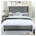 Alcott Hill® Tufted Platform Bed Upholstered/Polyester in Gray | 56 H in | Wayfair 70635DC8526249179A96F4471B67FB27