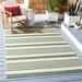 Green/White 96 x 0.2 in Area Rug - Beachcrest Home™ Aiken Striped Beige/Green Indoor/Outdoor Area Rug, Latex | 96 W x 0.2 D in | Wayfair