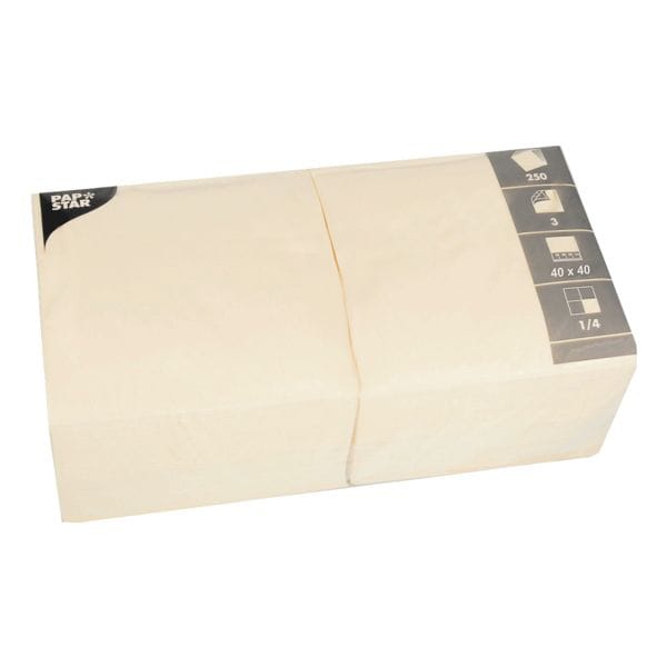 Papstar Serviette 3-lagig einfarbig 40x40 cm 250 Stück gold, 40x40 cm Image