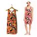 J. Crew Dresses | J Crew Hibiscus Floral Silk Dress Twist Cross Back | Color: Black/Orange | Size: 00