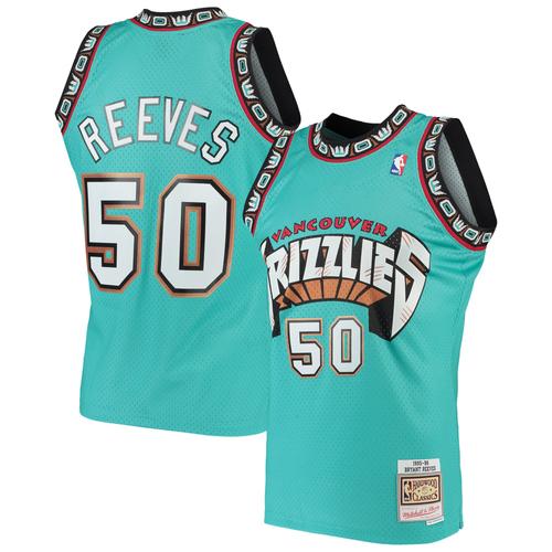 Türkises Swingman-Trikot der Vancouver Grizzlies 1995/96 Hardwood Classics von Mitchell & Ness Bryant Reeves für Herren