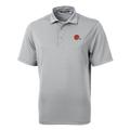 Men's Cutter & Buck Gray Cleveland Browns Virtue Eco Pique Recycled Polo