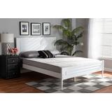 Baxton Studio Daniella Modern and Contemporary White Finished Wood Full Size Platform Bed - Wholesale Interiors MG0076-White-Full-Bed