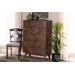 Baxton Studio Hartman Mid-Century Modern Walnut Brown Finished Wood 5-Drawer Storage Chest - Wholesale Interiors LV23COD23231WI-Columbia-5DW-Chest