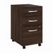 Bush Business Furniture Hybrid 3 Drawer Mobile File Cabinet in Black Walnut - Assembled - Bush Business Furniture HYF216BWSU-Z