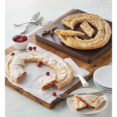 Pumpkin Spice and Cranberry Kringle Wreath Duo, Pastries, Baked Goods by Wolfermans