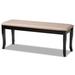 Cornelie Modern and Contemporary Transitional Fabric Upholstered and Dark Brown Finished Wood Dining Bench