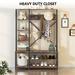 4 in 1 Hall Tree with Shoe Bench & Shoes Storage for Entryway, Entryway Bench with Coat Rack