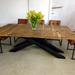 OTTO Oak Wood Dining Table - Oak Wood/Black