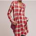 Anthropologie Tops | Anthro Akemi + Kin Plaid Long Sleeve Shirt Dress | Color: Red | Size: S