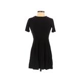 Ann Taylor LOFT Casual Dress - A-Line: Black Solid Dresses - Women's Size 0 Petite