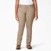 Dickies Women's Plus Perfect Shape Straight Fit Jeans - Stonewashed Bronze Sand Size 16W (FDW146)