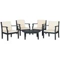 Latitude Run® Kamyri 5 Piece Multiple Chairs Seating Group w/ Cushions Wood/Natural Hardwoods in Gray | Outdoor Furniture | Wayfair
