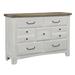 Highland Dunes Giovanna 7 Drawer 62" Double Dresser w/ Mirror Wood in White | 42.25 H x 62 W x 19 D in | Wayfair 797C0C7B77204E8793B3216997A3B74C