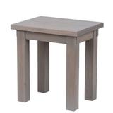 Rosalind Wheeler Warwickshire Wooden Outdoor Side Table Wood in Gray | 23 H x 21.5 W x 16.5 D in | Wayfair FEA51902DAFF45BAAAAD63D1C13A6C94