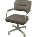 Gracie Oaks Brelon Tilt Kitchen Caster Chair w/ Wheels M-110 - Checkered - Beige Upholstered/Fabric in Brown | 34 H x 20.5 W x 22.5 D in | Wayfair