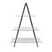 17 Stories Black Metal & White Wood 54"H Pyramid Shelf for Stylish & Practical Home Decor & Storage Display in Living Room, Bedroom | Wayfair