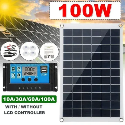 Kit de panneaux solaires avec contrôleur alimentation de batterie extérieure chargeur de bateau de