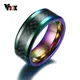 Vnox-Bague en tungstène avec fibre de carbone pour homme bague de fiançailles pour homme