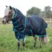 Amigo Hero 6 Ripstop Petite Plus Turnout Blanket - 42 - Medium (200g) - Navy w/ Electric Blue & Navy Trim - Smartpak