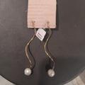 Anthropologie Jewelry | Anthropologie Nwt Single Drop Gold Pearl Earring | Color: Gold | Size: Os