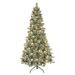 Puleo International 7.5' Pre-Lit Carolina Pine Blue/Green Christmas Tree - 7.5