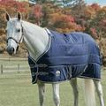 SmartPak Ultimate Stable Blanket with COOLMAX Technology - 87 - Med/Lite (100g) - Navy w/ Charcoal & Grey Trim & White Piping - Smartpak