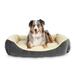 Snooze Fest Rectangle Nester Dog Bed, 32" L X 24" W, Grey, Medium, Gray