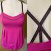 Lululemon Athletica Tops | Lululemon Women’s Criss Cross Back Tank Sz M | Color: Brown/Pink | Size: M