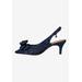 Wide Width Women's Yazmine Slingback Pump by J. Renee in Navy (Size 11 W)