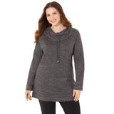 Plus Size Women's Impossibly Soft Cowlneck Top by Catherines in Grey (Size 2XWP)