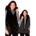 Plus Size Women's Reversible Faux Fur Vest by Roaman's in Black (Size 16 W)