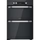 Hotpoint 60cm Double Oven Induction Electric Cooker - Black