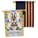 Angeleno Heritage 2-Sided Polyester 40 x 28 in. House Flag in Blue/Brown/Red | 40 H x 28 W in | Wayfair AH-FY-HP-137603-IP-BOAA-D-US21-AH