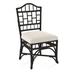 Braxton Culler Chippendale Side Dining Chair Upholstered/Wicker/Rattan in Gray/Black | 40 H x 22 W x 25 D in | Wayfair 970-028/0120-61/ANTBLACK