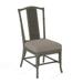 Braxton Culler Drury Lane Slat Back Side Dining Chair Upholstered/Wicker/Rattan in Gray | 39 H x 19 W x 25 D in | Wayfair