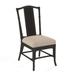 Braxton Culler Drury Lane Slat Back Side Dining Chair Upholstered/Wicker/Rattan in Gray/Brown | 39 H x 19 W x 25 D in | Wayfair