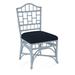 Braxton Culler Chippendale Side Dining Chair Upholstered/Wicker/Rattan in Blue/Black | 40 H x 22 W x 25 D in | Wayfair 970-028/0805-61/SEAGLASS