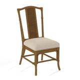 Braxton Culler Drury Lane Slat Back Side Dining Chair Upholstered/Wicker/Rattan in Gray/Black/Brown | 39 H x 19 W x 25 D in | Wayfair