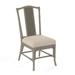 Braxton Culler Drury Lane Slat Back Side Dining Chair Upholstered/Wicker/Rattan in Gray/Black | 39 H x 19 W x 25 D in | Wayfair