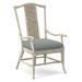 Braxton Culler Drury Lane Slat Back Dining Arm Chair Upholstered/Wicker/Rattan in Blue/White/Black | 39 H x 25 W x 25 D in | Wayfair