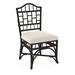 Braxton Culler Chippendale Side Dining Chair Upholstered/Wicker/Rattan in Gray/Black | 40 H x 22 W x 25 D in | Wayfair 970-028/0120-81/ANTBLACK